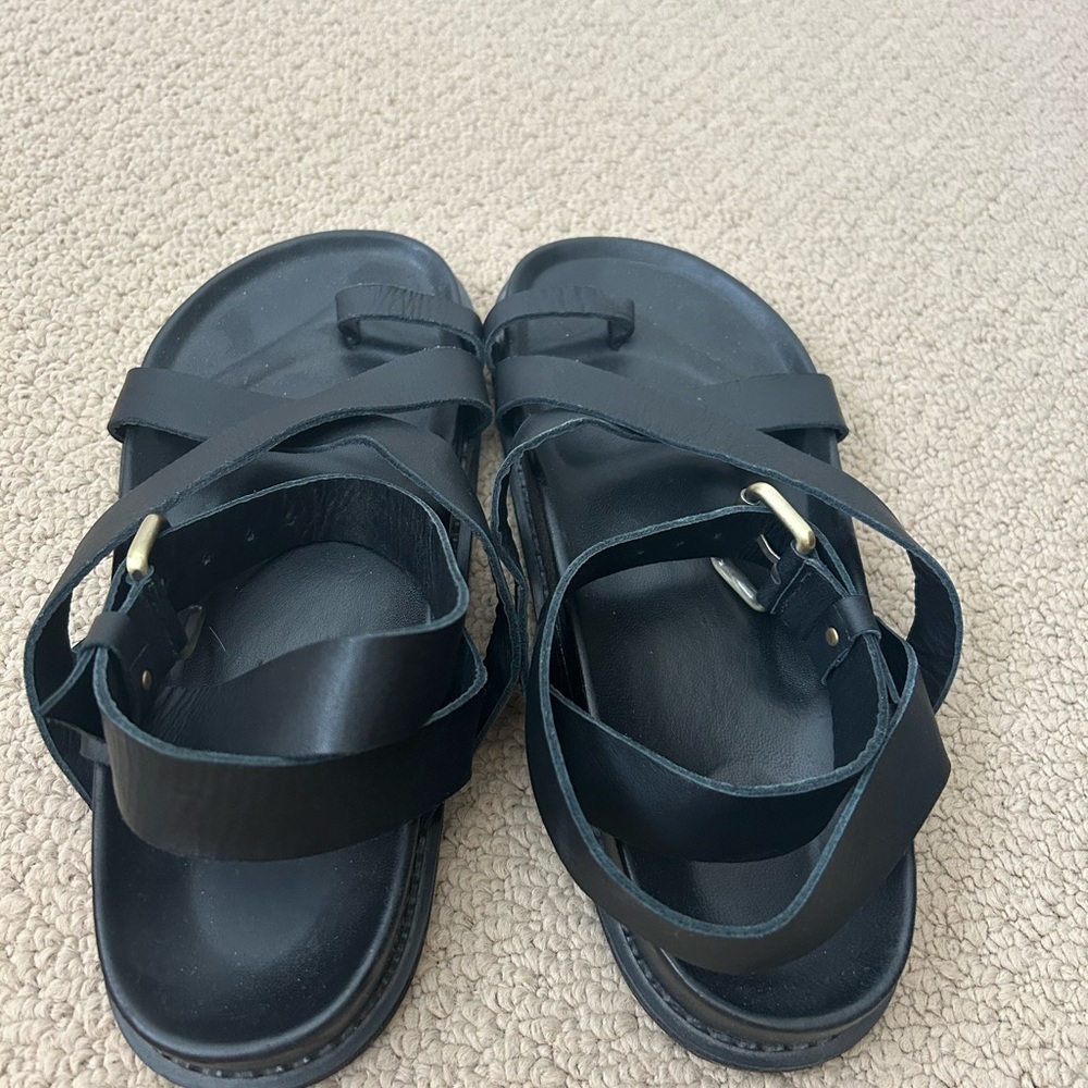 Black Strappy Sandals - Picture 4 of 10